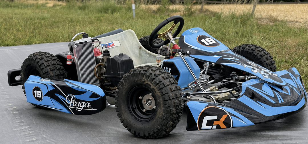 Le CrossKart en livrée bleue : une nouvelle vision du karting tout-terrain